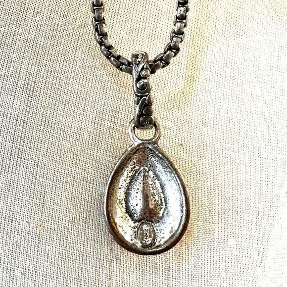 Premier Designs red and silver tone Teardrop Necklace - Picture 8 of 11